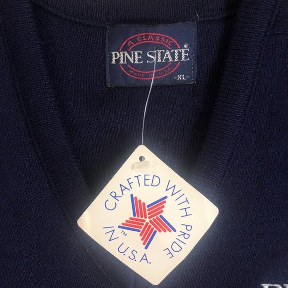 Vintage Deadstock Rare Navy Pine State Buick Motorsports V-Neck Sweater Size XL - Picture 4 of 14